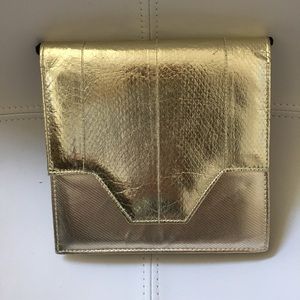 Gold Clutch w/Strap